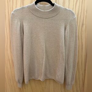Michelle Mason Elegant Women's Turtleneck Sweater in Tan